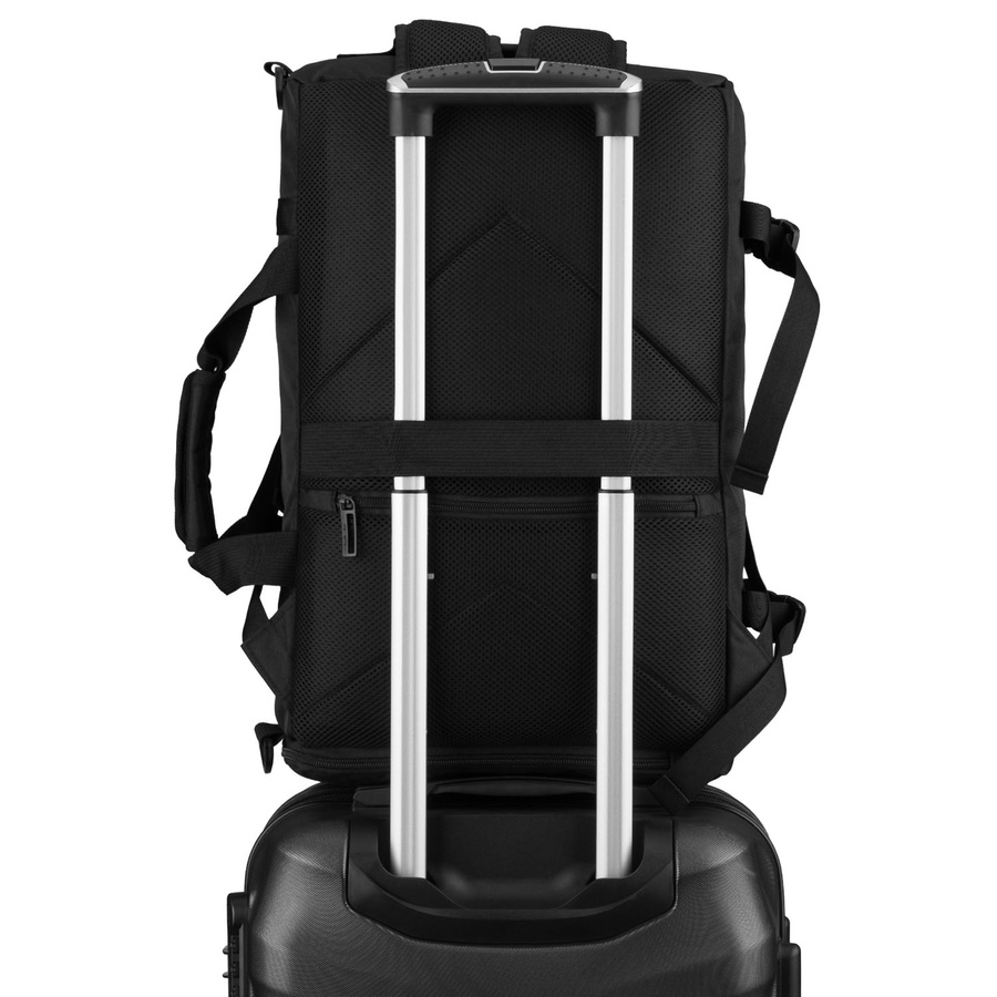 Reiserucksack mit Taschenfunktion aus Polyester in Schwarz - Peterson – Bild 7