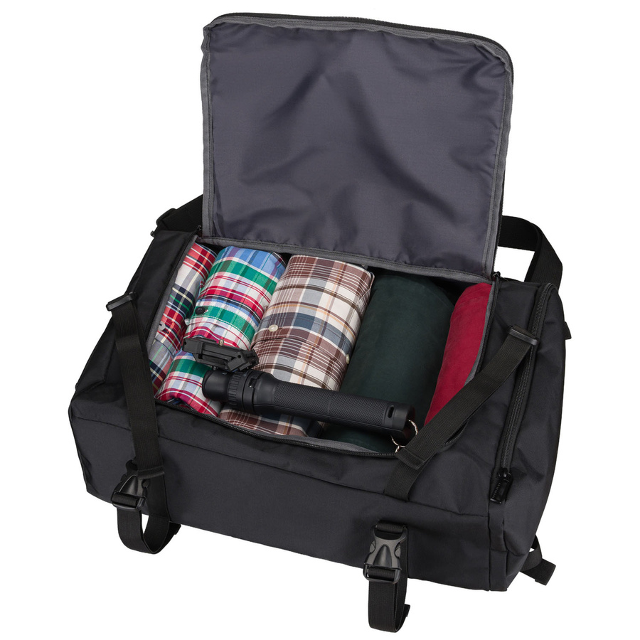 Reiserucksack mit Taschenfunktion aus Polyester in Schwarz - Peterson – Bild 15