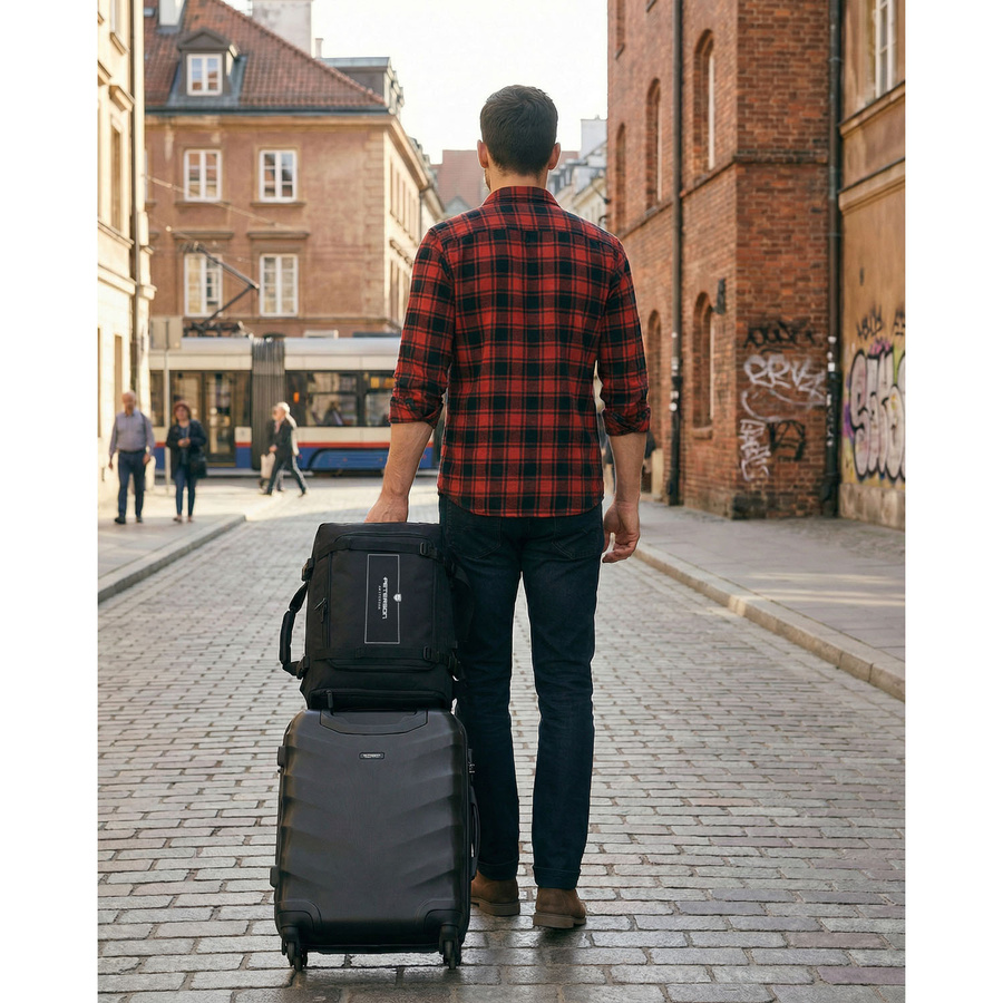 Reiserucksack mit Taschenfunktion aus Polyester in Schwarz - Peterson – Bild 14