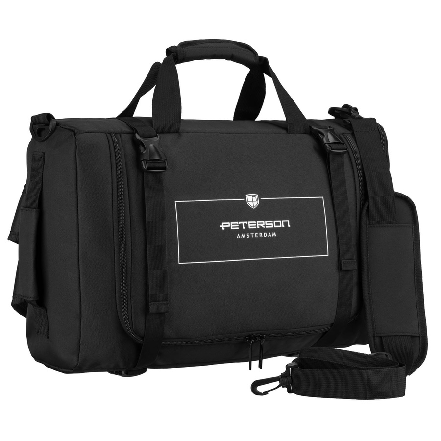Reiserucksack mit Taschenfunktion aus Polyester in Schwarz - Peterson – Bild 8