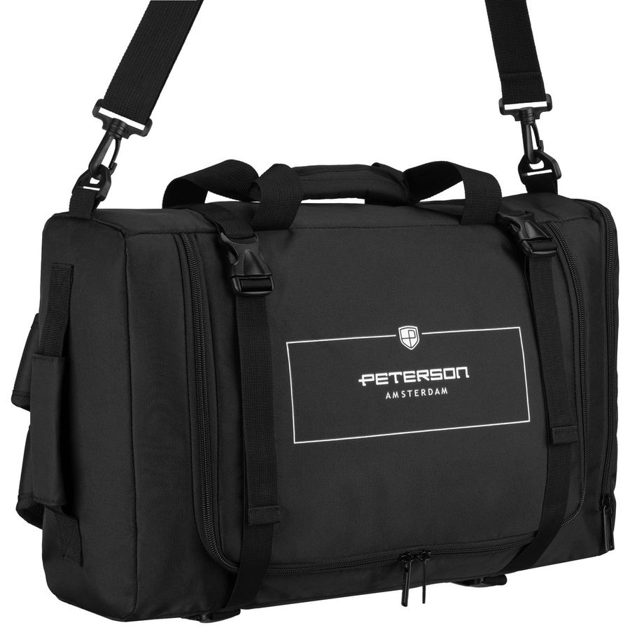 Reiserucksack mit Taschenfunktion aus Polyester in Schwarz - Peterson – Bild 11