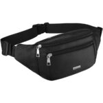 Schwarze Herrengürteltasche aus echtem Leder, ein Kammer - Rovicky