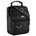 Herrentasche aus echtem Leder in Schwarz - Rovicky