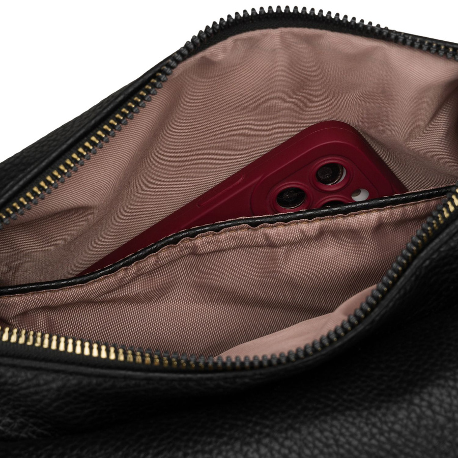 Kleiner schwarzer Damen-Rucksack 2in1 Umhängetasche urban aus Öko-Leder - Peterson – Bild 15