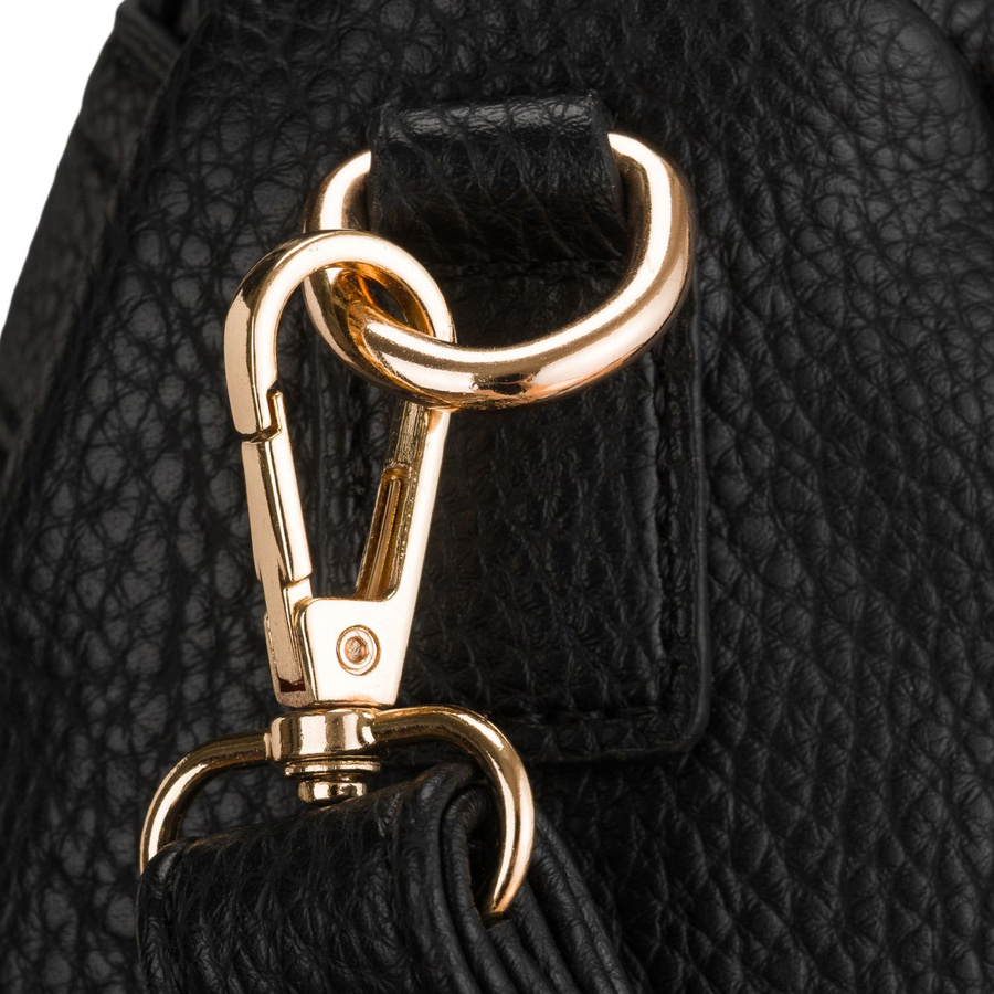 Kleiner schwarzer Damen-Rucksack 2in1 Umhängetasche urban aus Öko-Leder - Peterson – Bild 10