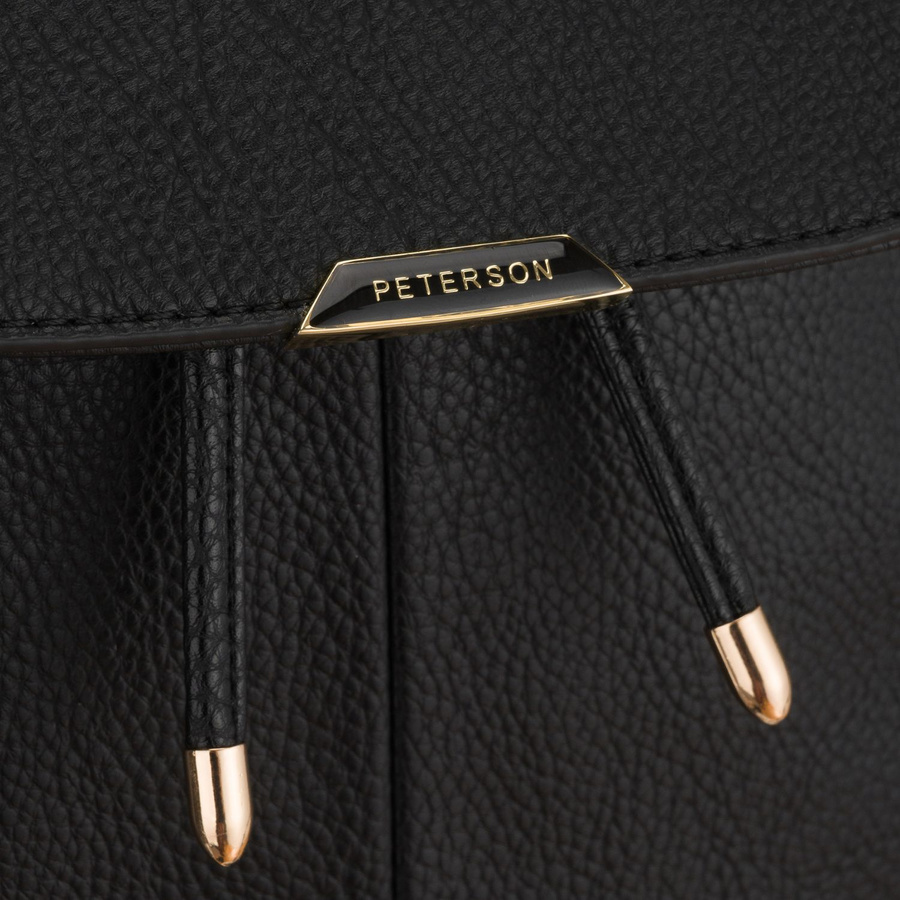 Städtischer kleiner Damen-Rucksack schwarz aus Öko-Leder - Peterson – Bild 6