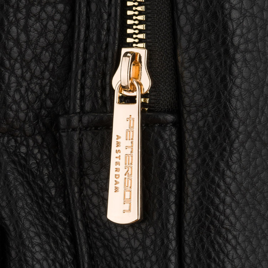Städtischer kleiner Damen-Rucksack schwarz aus Öko-Leder - Peterson – Bild 8