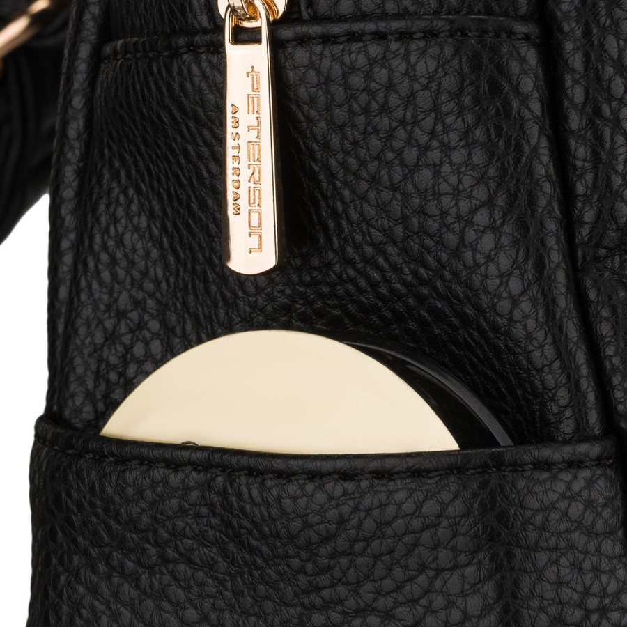Städtischer kleiner Damen-Rucksack schwarz aus Öko-Leder - Peterson – Bild 10