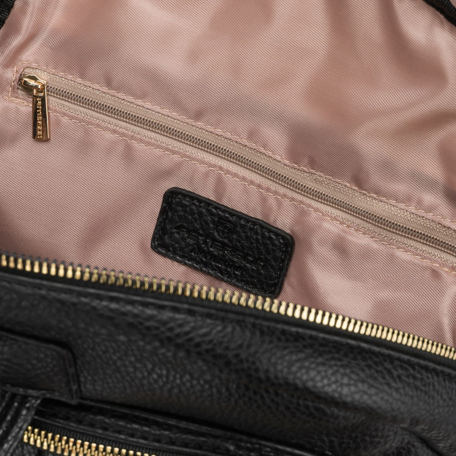 Städtischer kleiner Damen-Rucksack schwarz aus Öko-Leder - Peterson – Bild 11