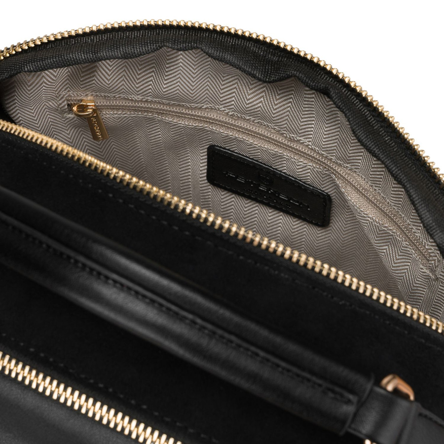Schwarze kleine Damen-Tasche Umhängetasche mit Reißverschluss städtische Crossbody-Tasche - Peterson – Bild 10