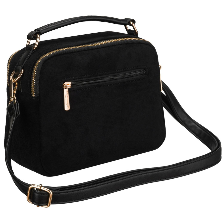 Schwarze kleine Damen-Tasche Umhängetasche mit Reißverschluss städtische Crossbody-Tasche - Peterson – Bild 4