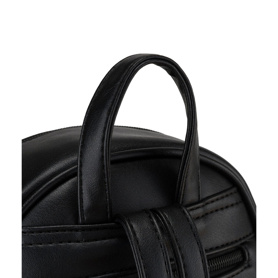 Kleiner Damen-Rucksack Mini-Rucksack städtisch mit Reißverschluss schwarz aus Öko-Leder - Peterson – Bild 5