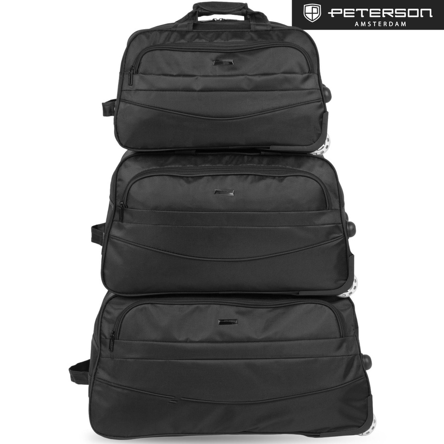 Reisetaschen Set 3in1 Reisegepäck auf Rollen Reisetasche mit ausziehbarem Griff - Peterson – Bild 3