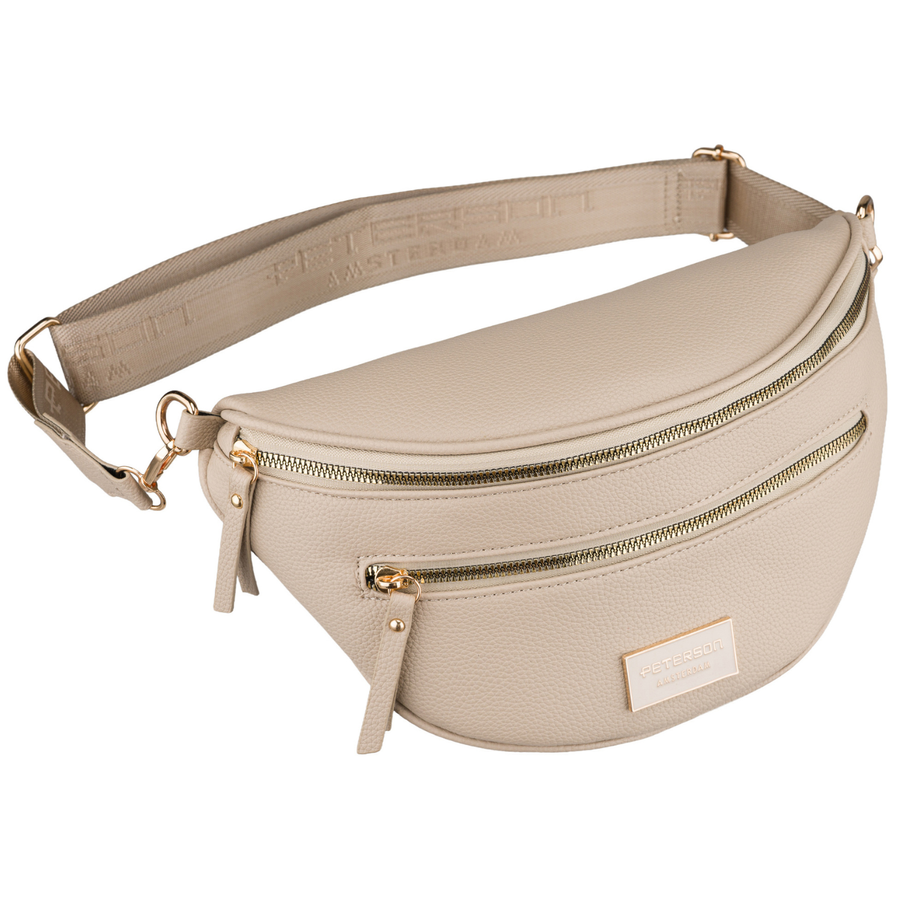 Damen-Schultertasche kleine städtische Umhängetasche beige Peterson