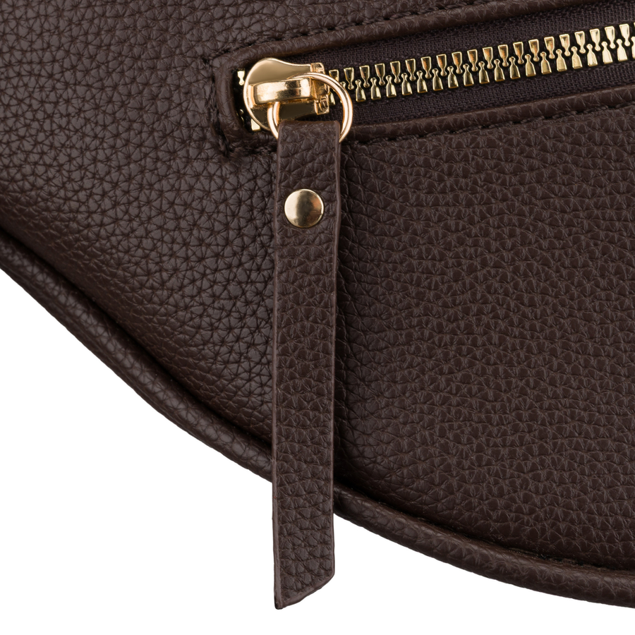 Braune Damen-Geldbörse Umhängetasche Öko-Leder kleine Bauchtasche Umhängetasche - Peterson – Bild 5