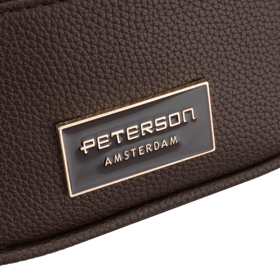 Braune Damen-Geldbörse Umhängetasche Öko-Leder kleine Bauchtasche Umhängetasche - Peterson – Bild 6