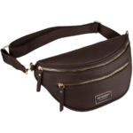 Braune Damen-Geldbörse Umhängetasche Öko-Leder kleine Bauchtasche Umhängetasche - Peterson