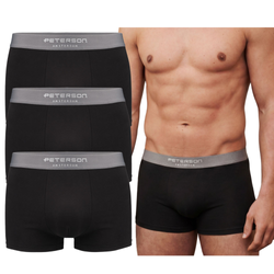 Herren-Unterwäsche Boxershorts Baumwolle L schwarz Set 3 Paar – Peterson
