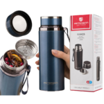 Thermoskanne für heiße Getränke aus Edelstahl kalte Getränke 750 ml marineblau - Peterson
