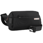 Schwarze Herren-Geldbörse Umhängetasche klein städtische Umhängetasche mit Reißverschluss Bauchtasche Crossbody leicht - Peterson
