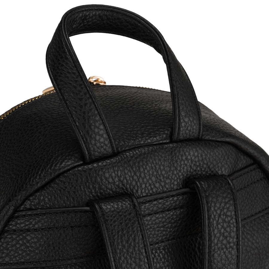 Kleiner Damen-Rucksack schwarz aus Öko-Leder 2in1 Umhängetasche modisch städtisch - Peterson – Bild 7