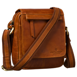 Braune Herren-Umhängetasche aus Leder kleine Schultertasche – Peterson