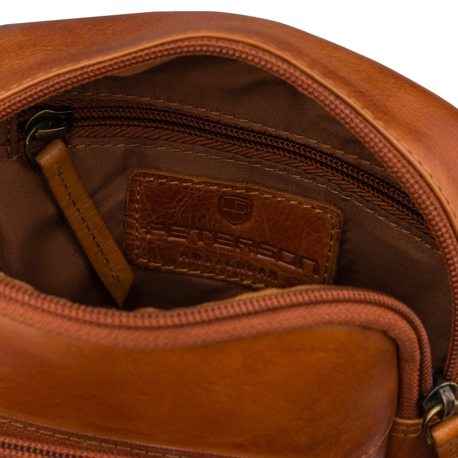 Kleine Herren-Umhängetasche Schultertasche braune Stadt-Tasche aus echtem Leder - Peterson – Bild 8