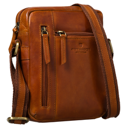 Kleine Herren-Umhängetasche aus Leder braune Schultertasche – Peterson