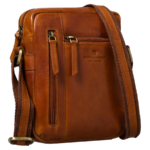 Kleine Herren-Umhängetasche aus Leder braune Schultertasche - Peterson