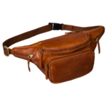 Braune Herren-Ledergürteltasche für Hüfte oder Crossbody modische kleine Tasche - Peterson