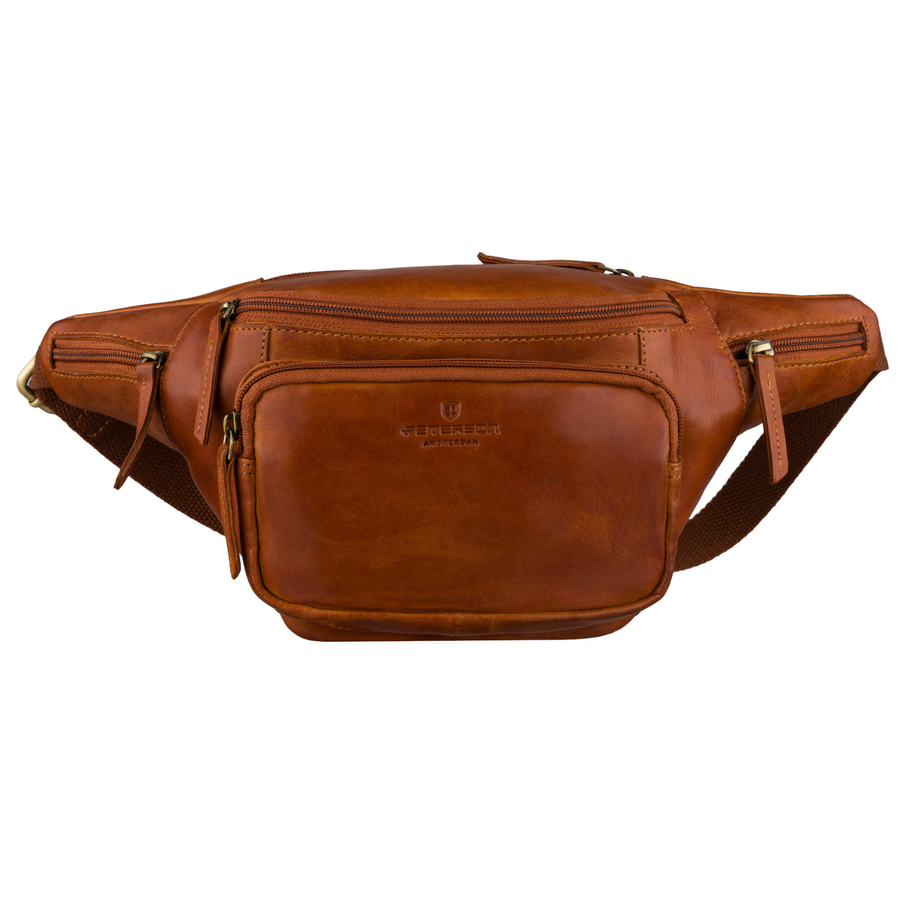 Braune Herren-Ledergürteltasche für Hüfte oder Crossbody modische kleine Tasche - Peterson – Bild 3