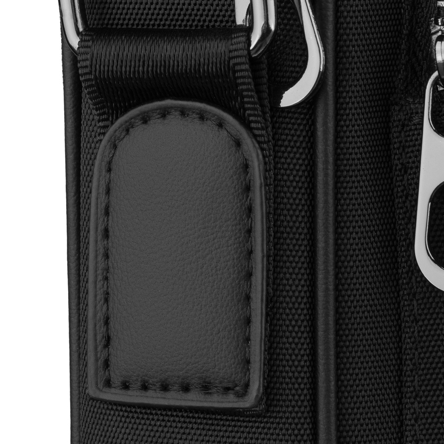 Kleine Herren-Umhängetasche schwarz aus Polyester leichte Stadt-Schultertasche - Peterson – Bild 8