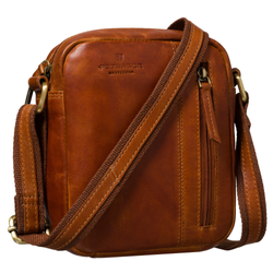 Herren-Umhängetasche aus echtem Leder braune kleine Schultertasche – Peterson