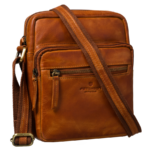 Lederne Herren-Umhängetasche braun kleine Tasche - Peterson