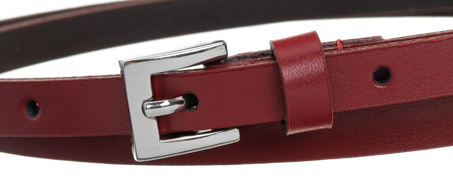 Damen Gürtel schmal mit silberner Metallschnalle, klassisch – Bild 6