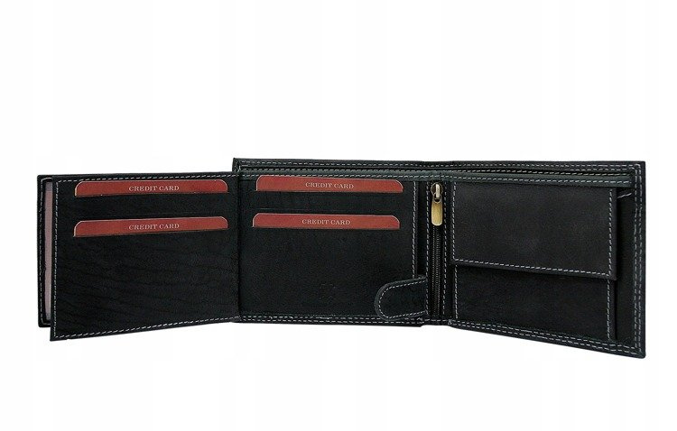 Herren Geldbörse quer mit Jeansdetails aus Nubukleder – Always Wild – Bild 6
