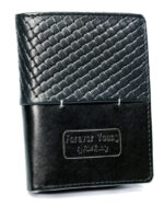 Schwarze Herren Geldbörse aus Echtleder – Forever Young®