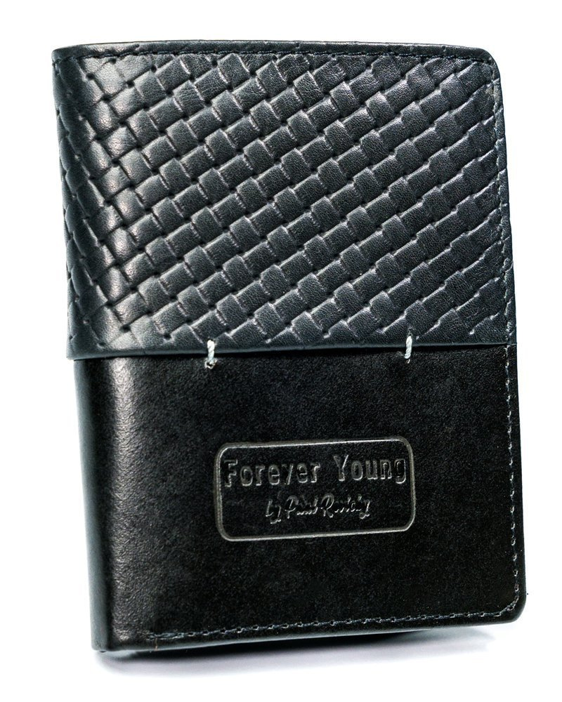 Schwarze Herren Geldbörse aus Echtleder – Forever Young®