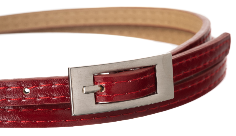 Damen Gürtel schmal aus genähtem Öko-Leder – Cavaldi – Bild 3