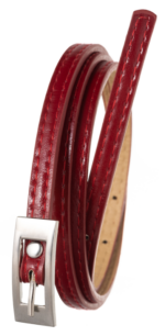 Damen Gürtel schmal aus genähtem Öko-Leder – Cavaldi