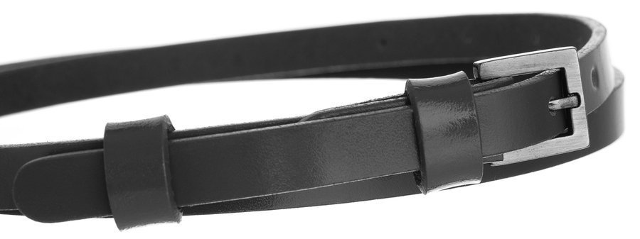 Damen Gürtel schmal aus Leder mit Schnalle, ideal für Kleider – Rovicky – Bild 3