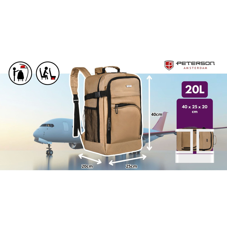 Geräumiger Kabinenrucksack - Peterson – Bild 4
