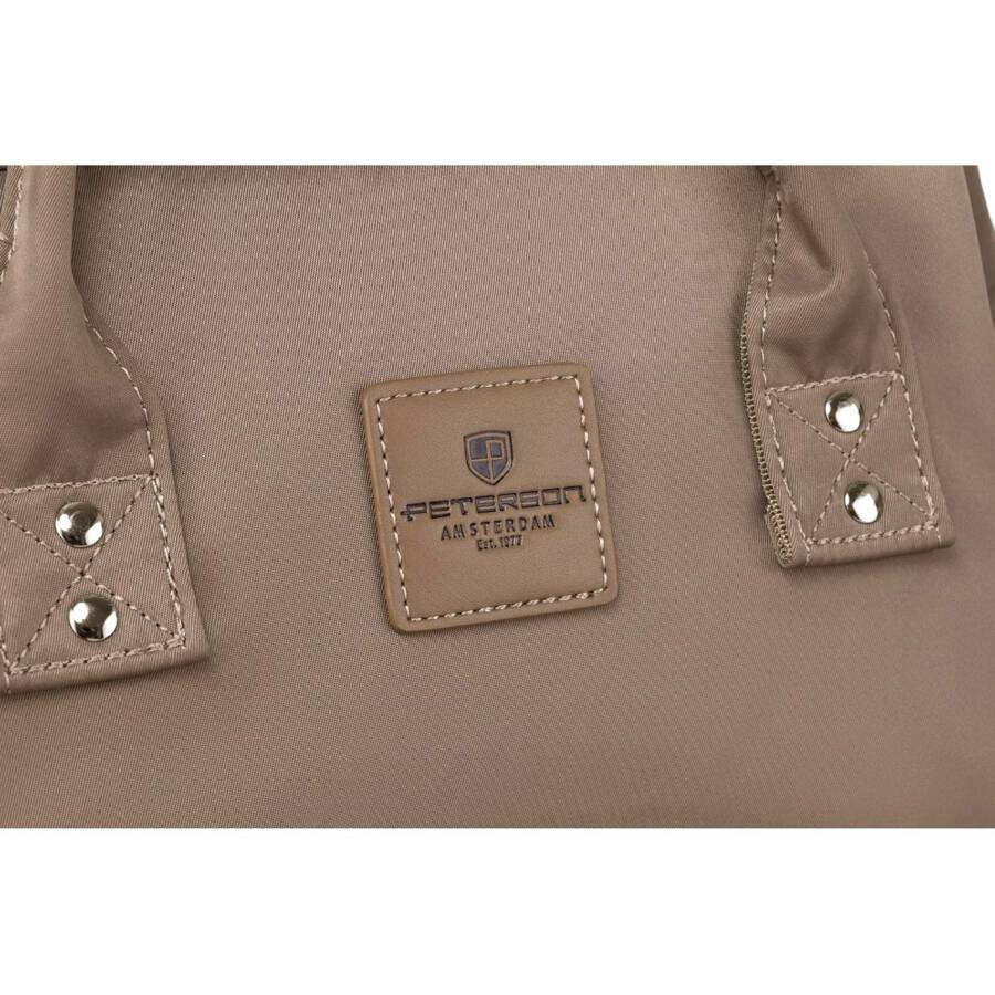 Zweifach-Kammer-Rucksack in Beige mit Außentasche - Peterson – Bild 5