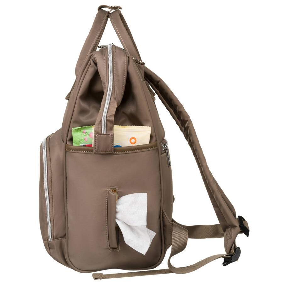 Zweifach-Kammer-Rucksack in Beige mit Außentasche - Peterson – Bild 14