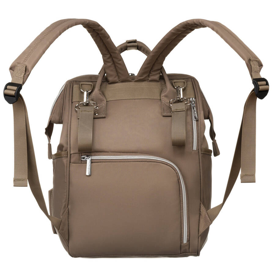 Zweifach-Kammer-Rucksack in Beige mit Außentasche - Peterson – Bild 15