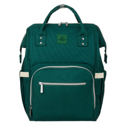 Multifunktionaler Rucksack für Mütter mit Reißverschlusstaschen in grüner Farbe – Peterson
