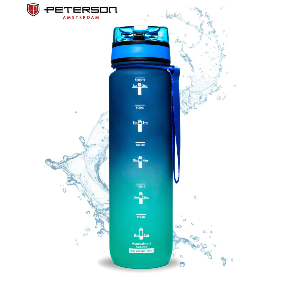 Blau-grüne Wasserflasche mit 1000 ml Fassungsvermögen - Peterson – Bild 9