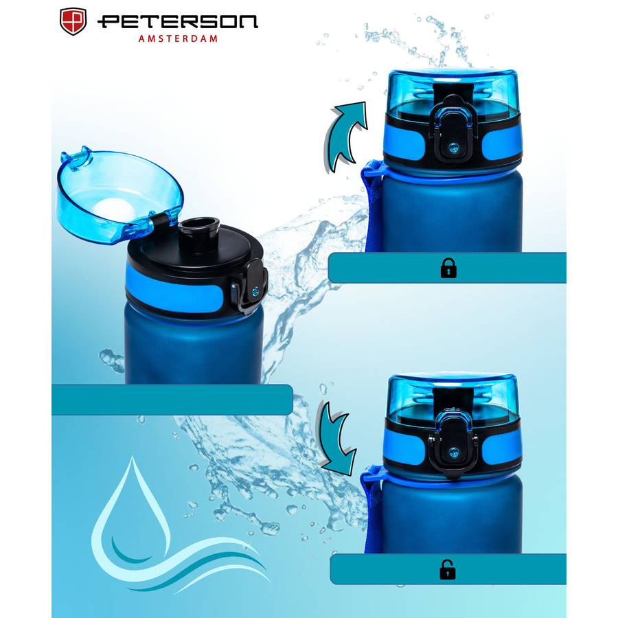 Blau-grüne Wasserflasche mit 1000 ml Fassungsvermögen - Peterson – Bild 6
