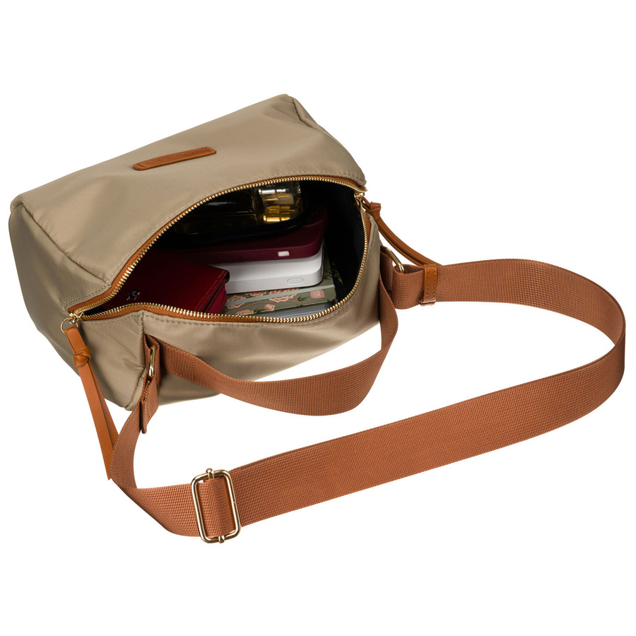 Damen-Geldbörse aus Nylon in Khaki mit braunen Einsätzen aus Öko-Leder - Rovicky – Bild 6