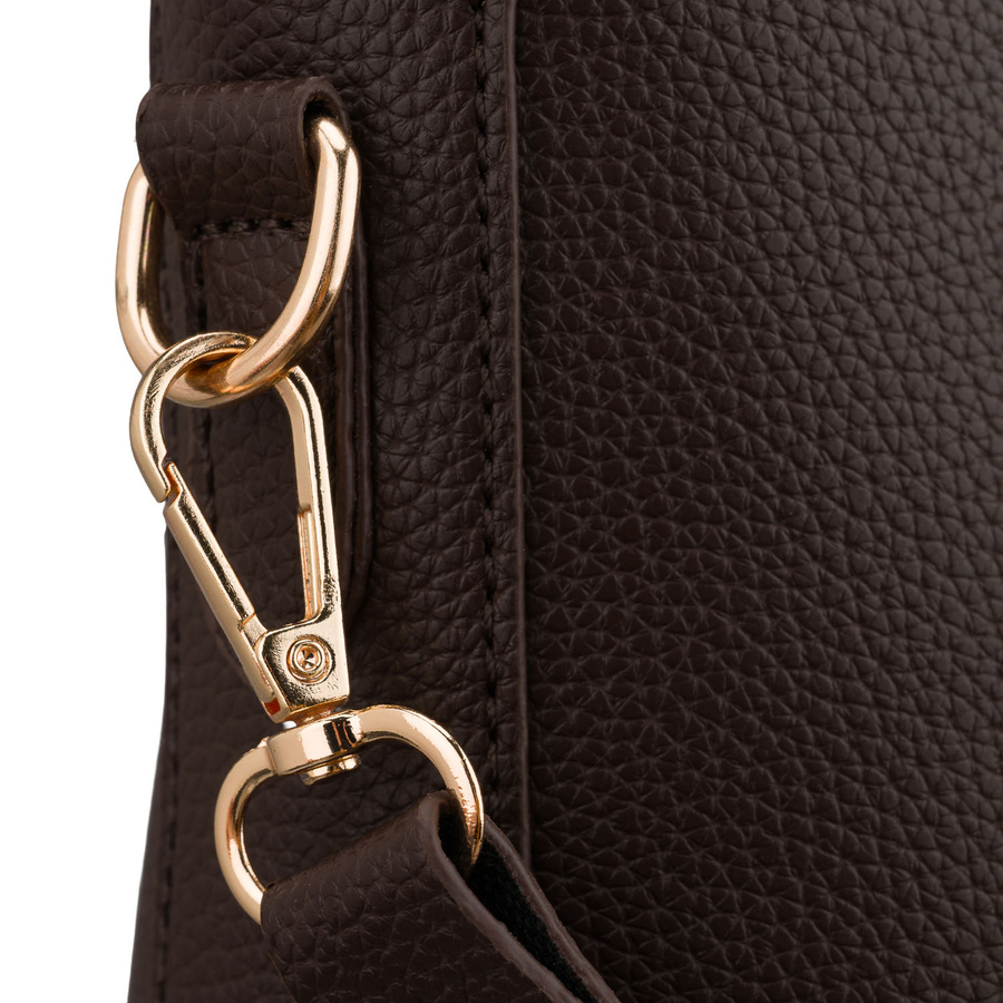 Damenhandtasche aus Öko-Leder in Braun, mit Reißverschluss - Peterson – Bild 10